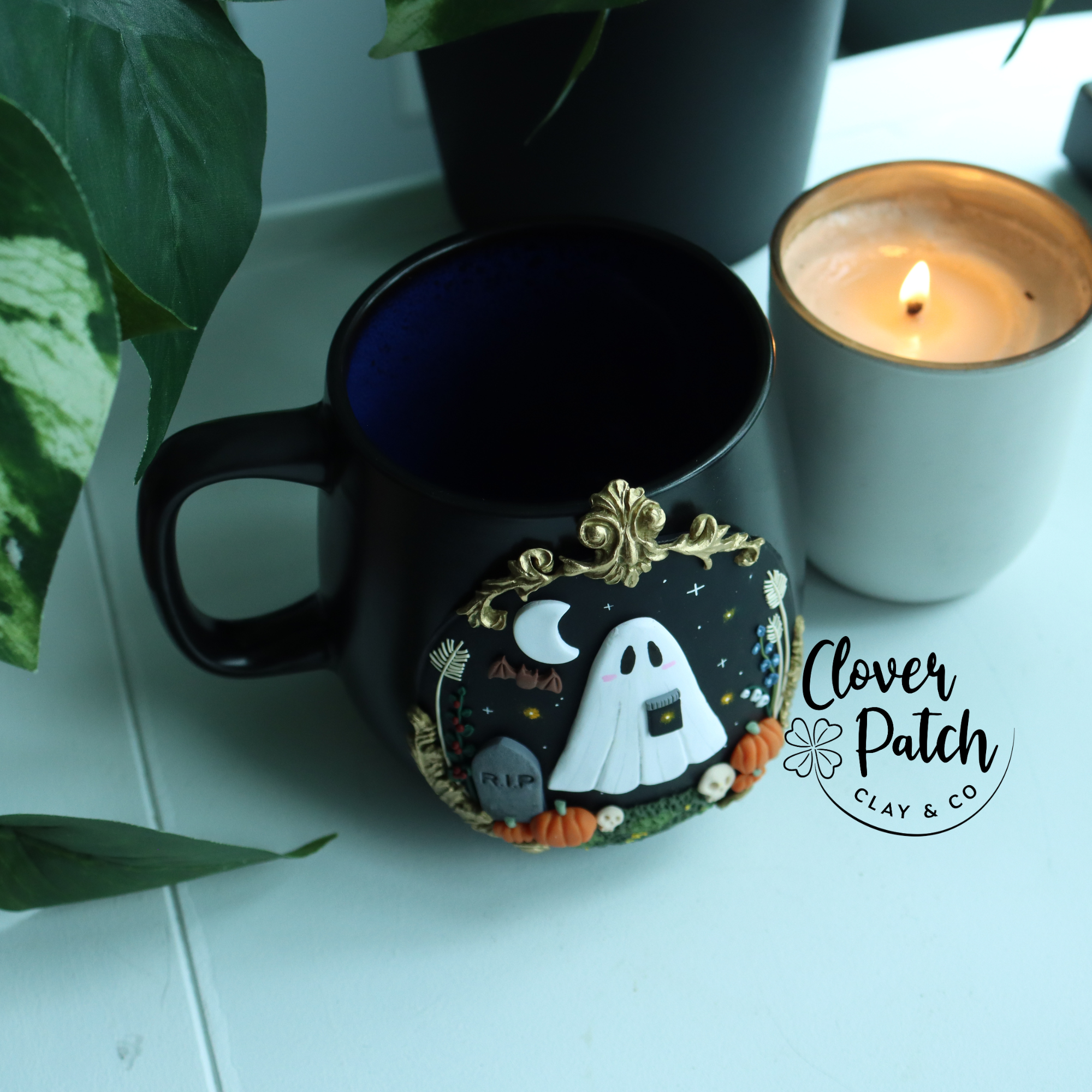 Cute Ghost Pumpkin Patch Mug